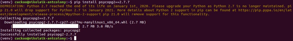 psycopg2 2.7.7