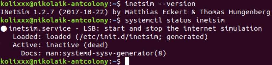 INetSim version