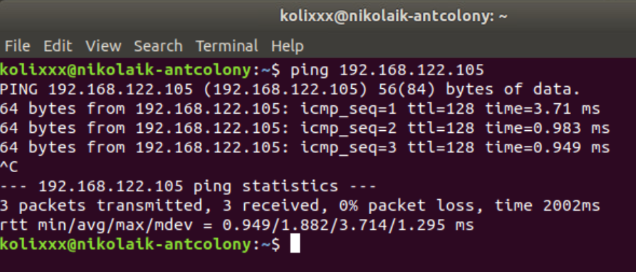ping с host